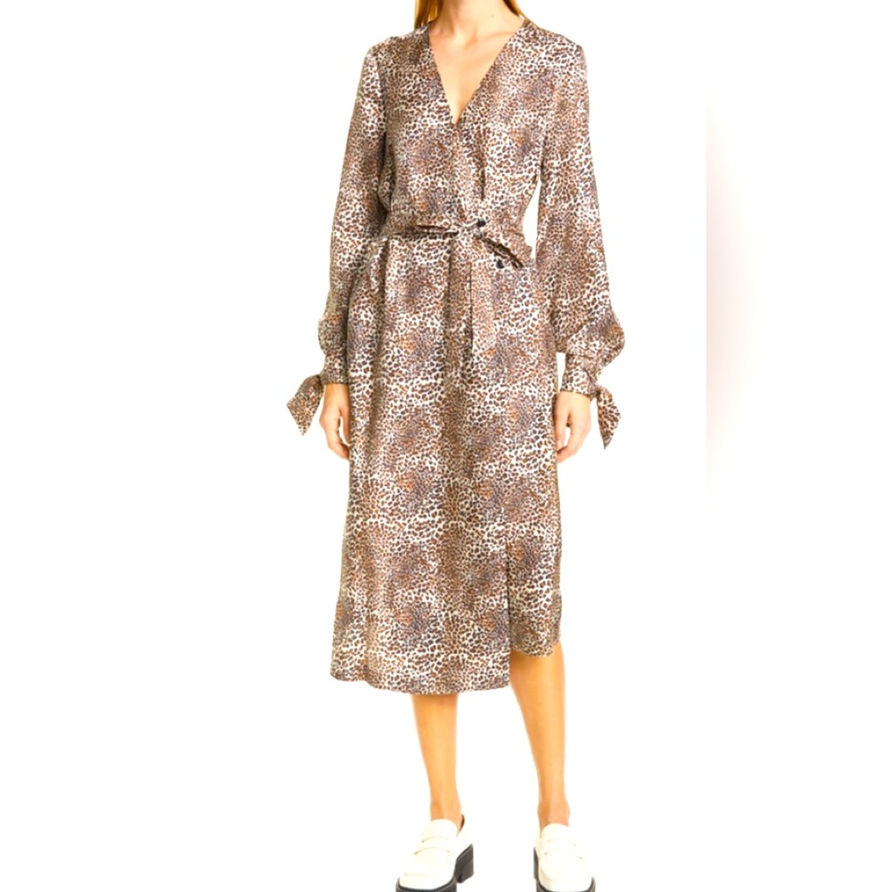 Baum und  Pferdgarden  animal print silk MIDI dress
